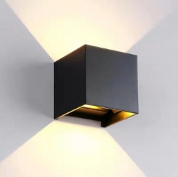 100mm Square Adjustable Aluminum Exterior Led Wall Light